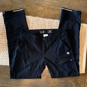 Mountain Hardwear Women’s Black Nylon Adjustable Reflective Pants Hiking Size 4